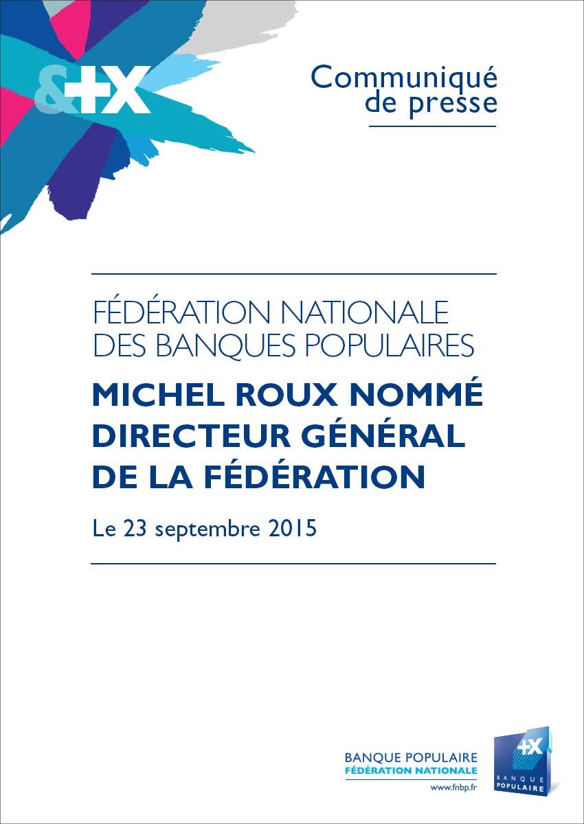 Communiqué de Presse - Michel Roux Directeur général de la FNBP
